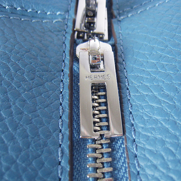 Best Replica Hermes Victoria Cowskin Leather Bag Blue H2802 - Click Image to Close